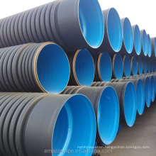 Factory hot sale hdpe double wall corrugated pe drainage sewage pipe in stock